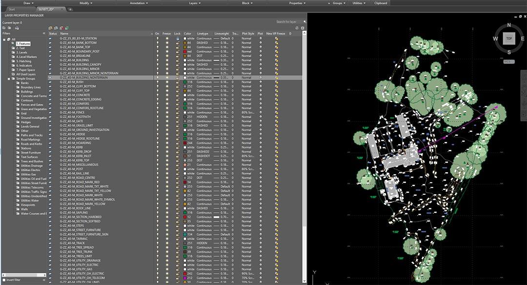 topographical survey sample example 2D CAD